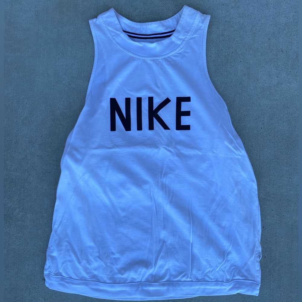 Nike White Muscle Tee